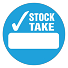 Blue Stock Take Labels 50mm