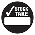Black Stock Take Labels 50mm