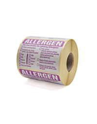 Food Allergen Label 76x51mm Permanent