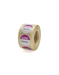Allergen Peanuts Labels 25mm Permanent