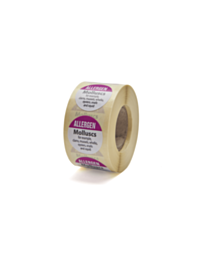 Allergen Molluscs Labels 25mm Permanent