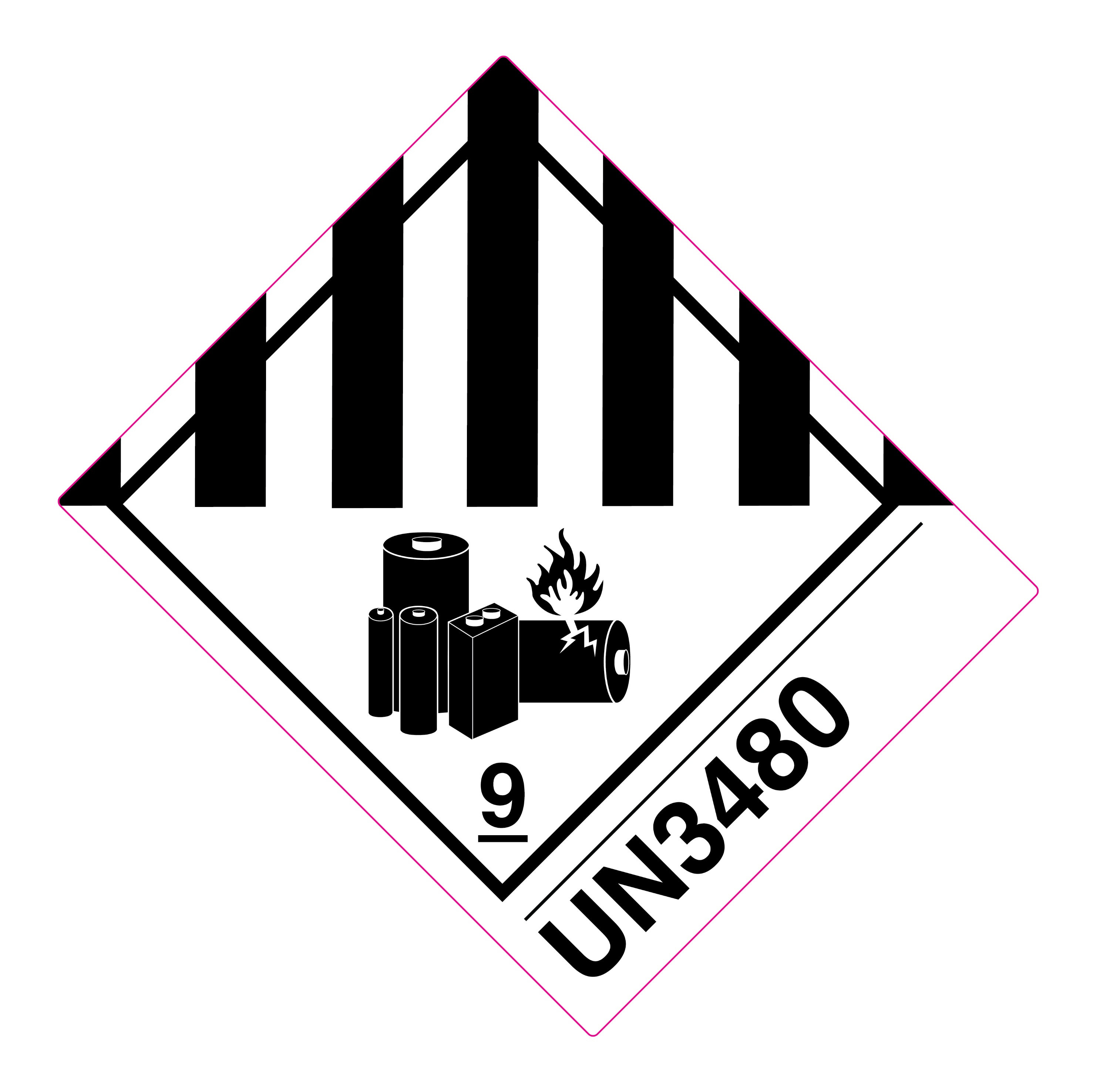 Class 9A UN3480 Lithium Battery Label 100x120mm | Labels Online